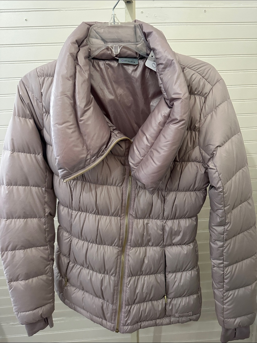 Athleta Mauve Tan Quilted Puffer Jacket - Women's XS